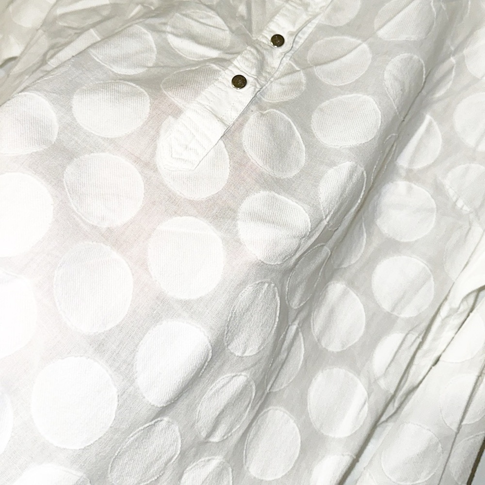 Liz Claiborne Semi Sheer Bright White  Smock style Top EUC 3X - Picture 3 of 7